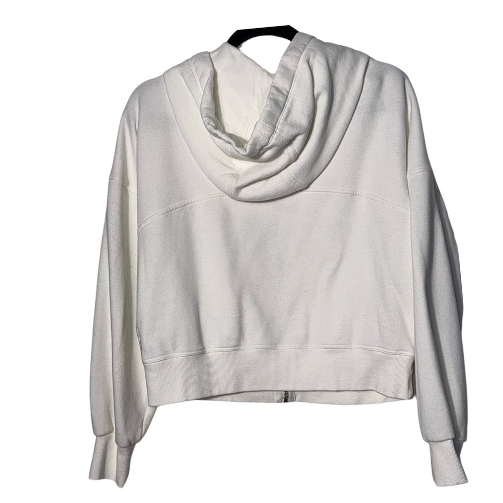 Calvin Klein White Crop Hoodie Sz Large